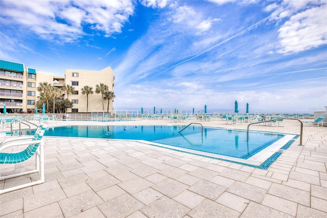 view of pool with a patio