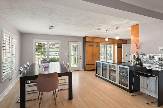 kitchen featuring sink and light hardwood / wood-style floors