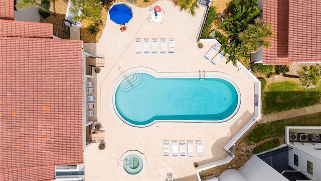 view of pool with a patio