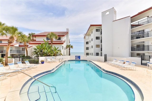 view of pool with a patio area