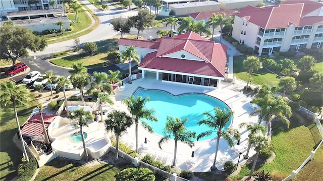 birds eye view of property