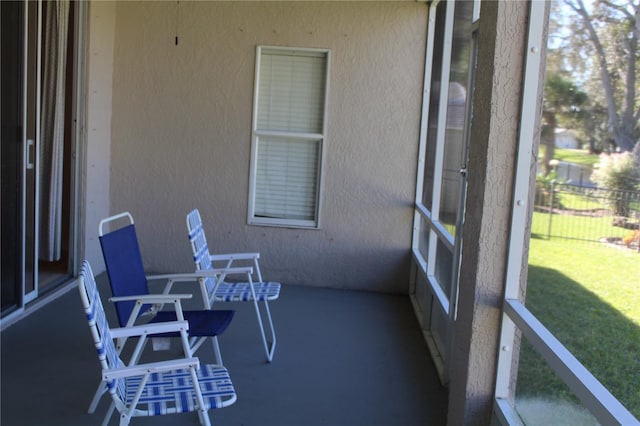 view of sunroom