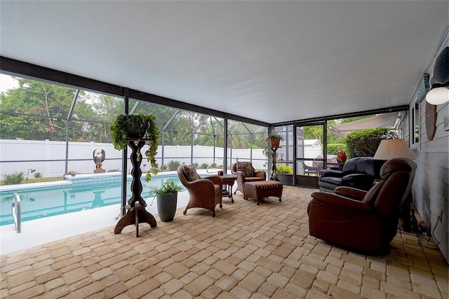 view of sunroom