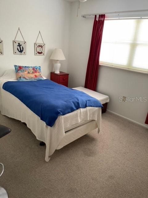 view of carpeted bedroom