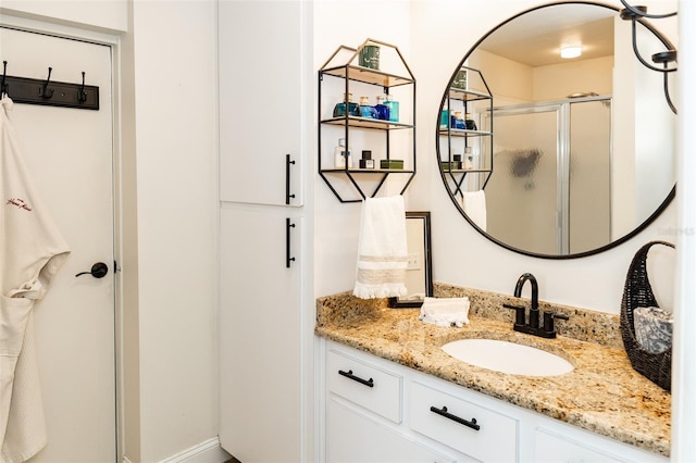 4606 Doris Dr, New Smyrna Beach, FL 32169 - bathroom with vanity and a stall shower
