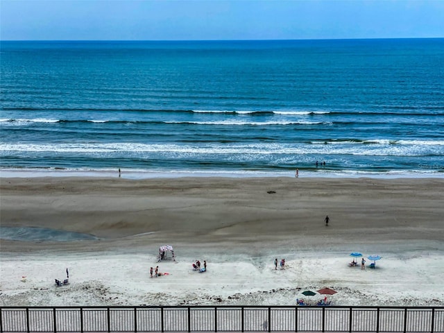 water view with a view of the beach