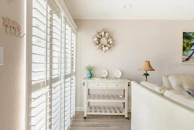 interior space featuring light hardwood / wood-style flooring