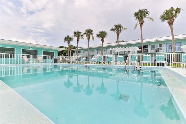 view of pool featuring a pergola