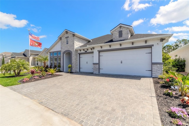 view of front of house featuring a garage