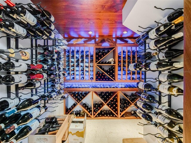 view of wine room