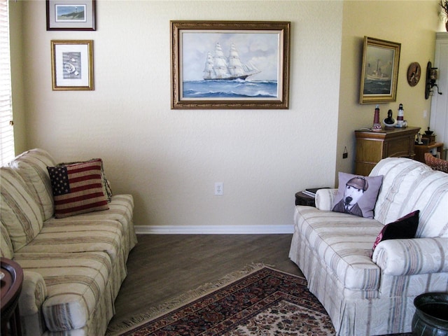 434 Bouchelle Dr Unit 304, New Smyrna Beach, FL 32169 - living room featuring wood finished floors and baseboards