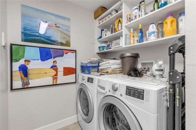 laundry area with washer and clothes dryer