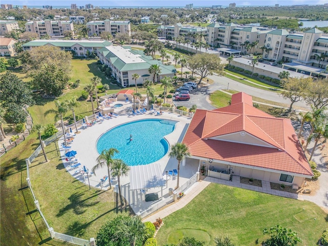 birds eye view of property