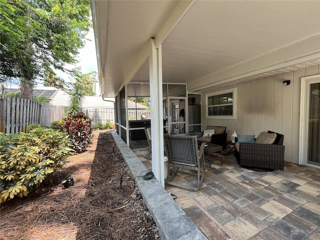 view of patio / terrace with an outdoor hangout area