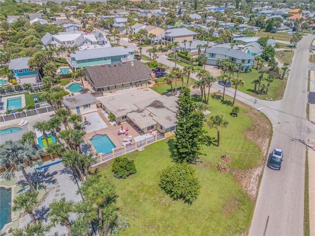 aerial view with a residential view