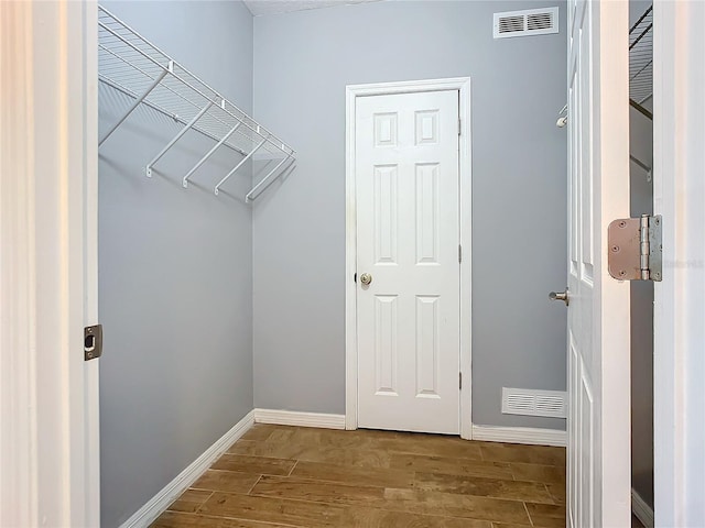 spacious closet featuring wood-type flooring