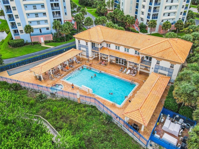 view of pool with a patio