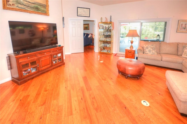 living room featuring hardwood / wood-style floors