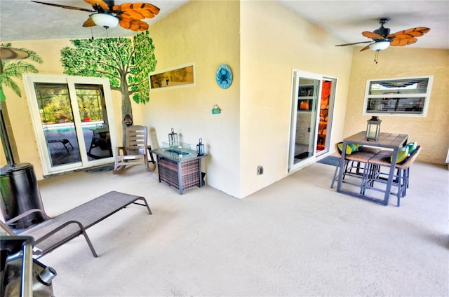 view of patio / terrace with ceiling fan