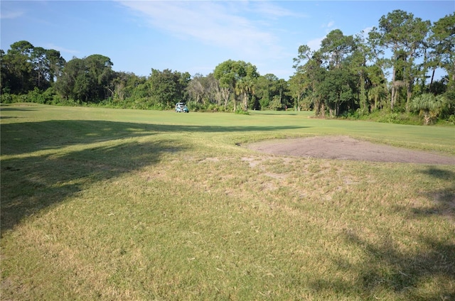 view of property's community featuring a lawn