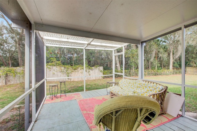 view of sunroom