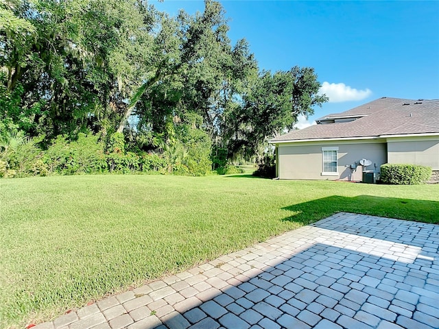 view of yard featuring a patio area