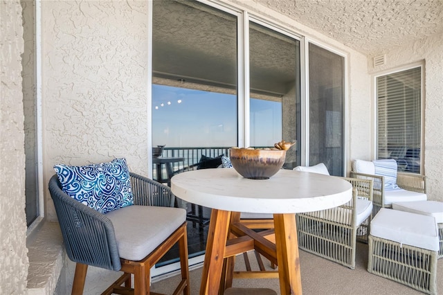 balcony with visible vents