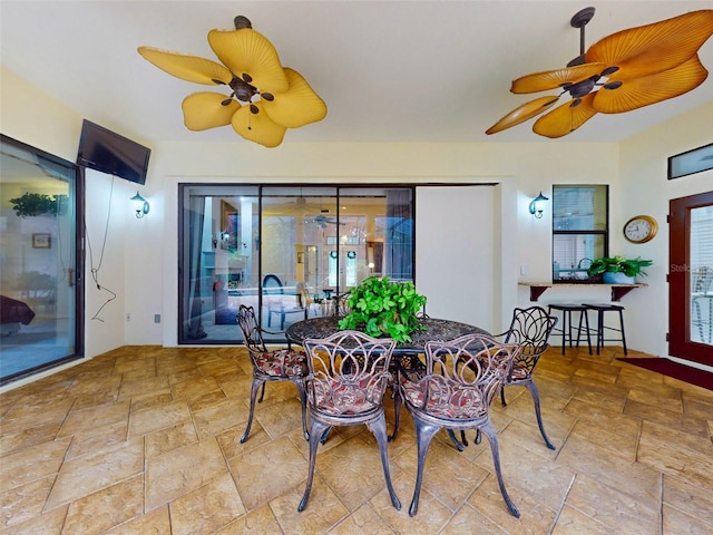 view of dining area