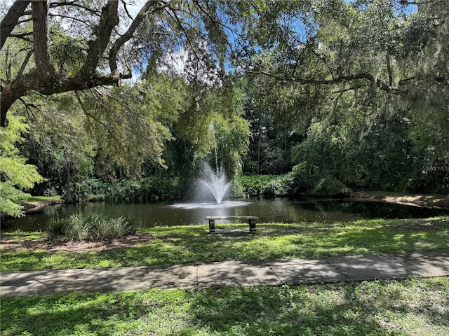 view of home's community featuring a water view