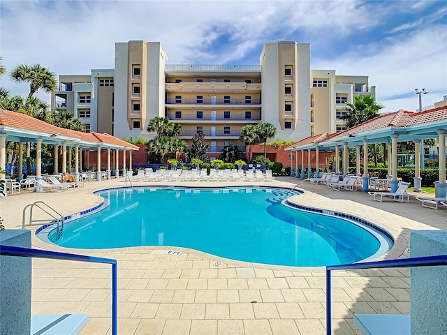 view of pool with a patio