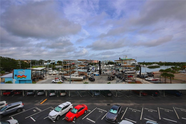 exterior space featuring a water view