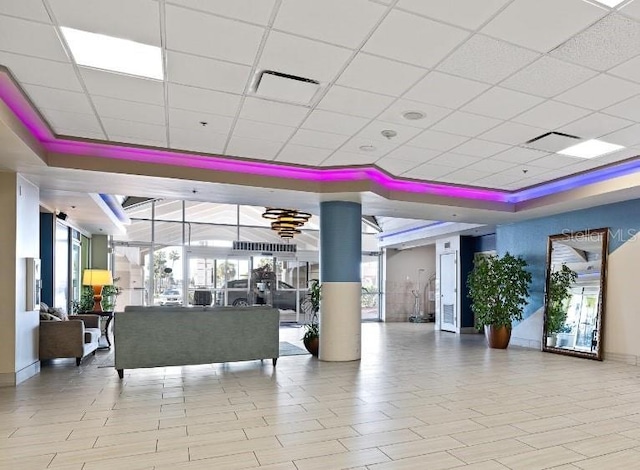 2700 N Atlantic Ave Unit 423, Daytona Beach, FL 32118 - building lobby with a drop ceiling
