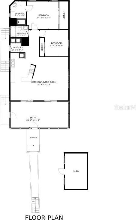 126 Charles St, Edgewater, FL 32141 - property floor plan