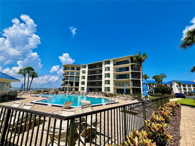 view of pool with a patio area