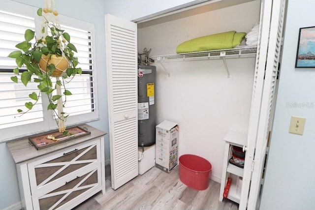 closet with water heater