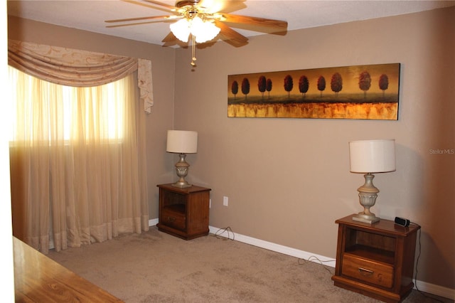 400 Oakridge Blvd Unit 6, Daytona Beach, FL 32118 - interior space featuring carpet floors, ceiling fan, and baseboards