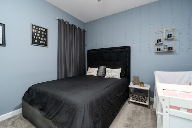 bedroom featuring carpet flooring