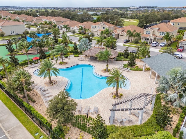 view of pool featuring a patio area