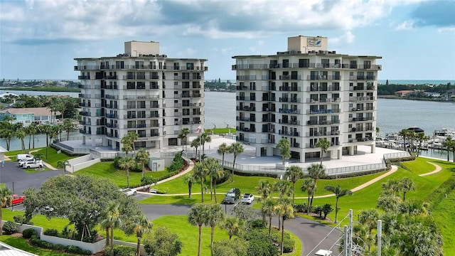 view of property featuring a water view