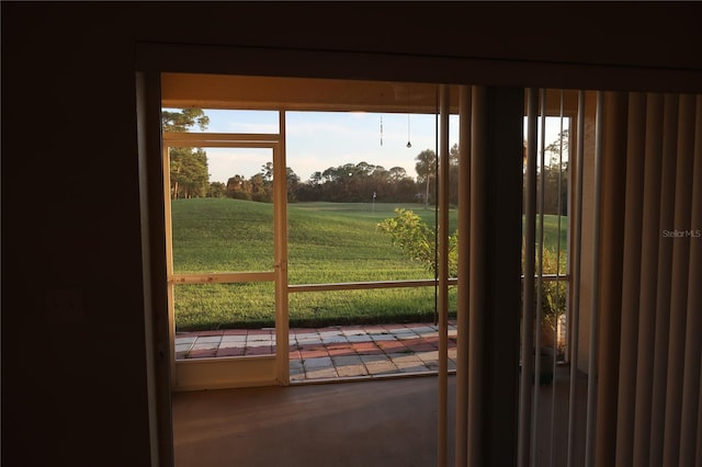 view of doorway to outside