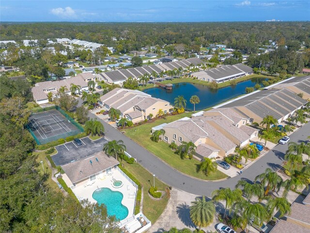 2266 Hawks Cove Cir, New Smyrna Beach, FL 32168 - aerial view of property's location with nearby suburban area and a pool