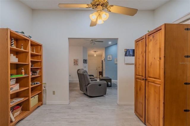 hallway featuring light hardwood / wood-style flooring