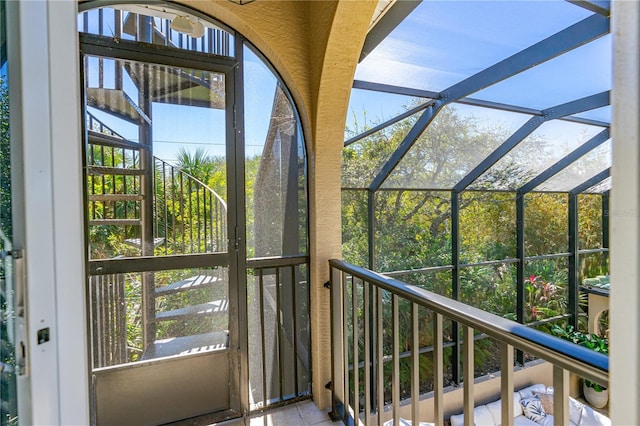 view of sunroom