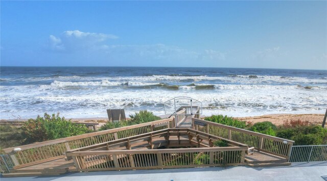 5207 S Atlantic Ave Unit 0622, New Smyrna Beach, FL 32169 - view of water feature featuring a view of the beach