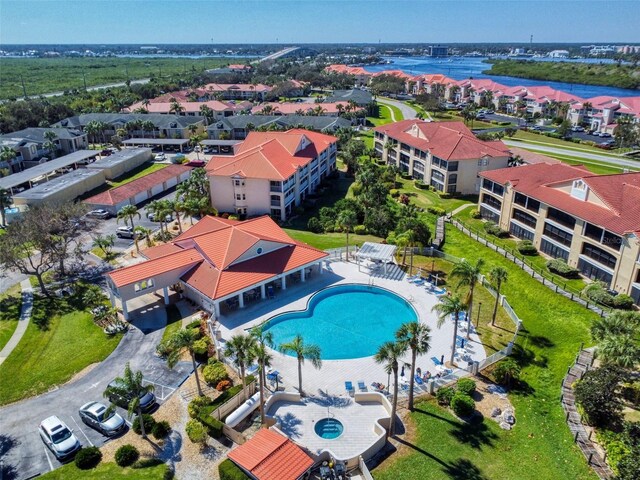 birds eye view of property