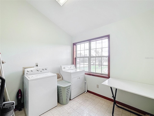 laundry area with separate washer and dryer