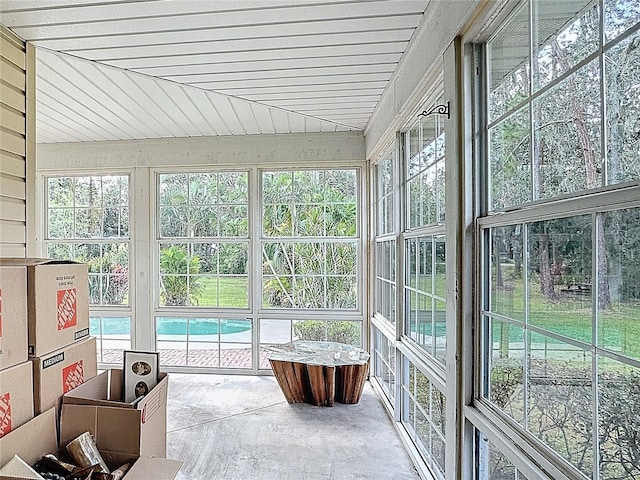 view of sunroom