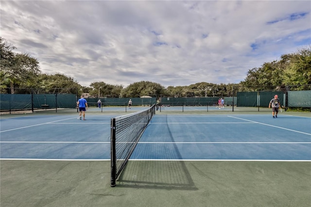 view of tennis court