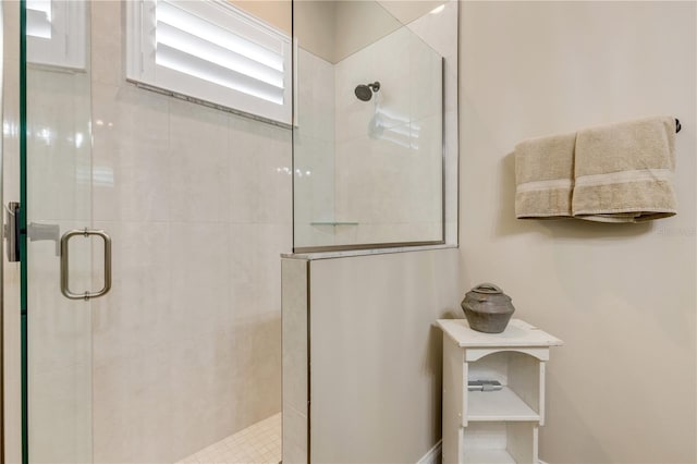 bathroom with walk in shower