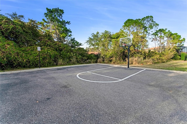 view of basketball court